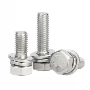 M3 M5 X 15mm M6 Stainless Steel SS304 Hex Head Sem <strong>Screws</strong> Hexagon Bolt With Washers Attached Three Combination <strong>Screw</strong> - Product Image 3