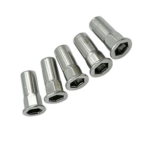 M3-M10 filo zincato trafilare dado testa piatta inserti in acciaio al carbonio ANSI certificata giallo zinco rivettato dadi per alluminio