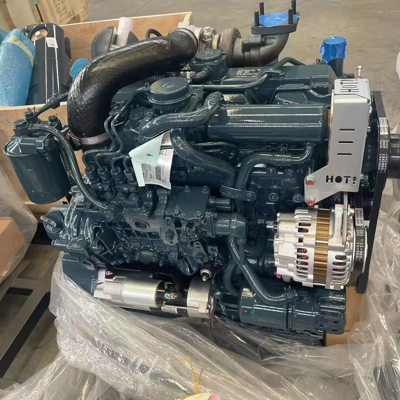 Yanmar hakiki 4 silindirli dizel motor takma 3TNV82 4tnv98 4TN100 japonya orijinal motor satılık