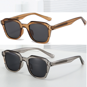 Đường phố chụp ảnh dày khung phân cực Shades vuông gia cố dây lõi đền phân cực hình chữ nhật UV400 đinh tán Kính mát - Product Image 1