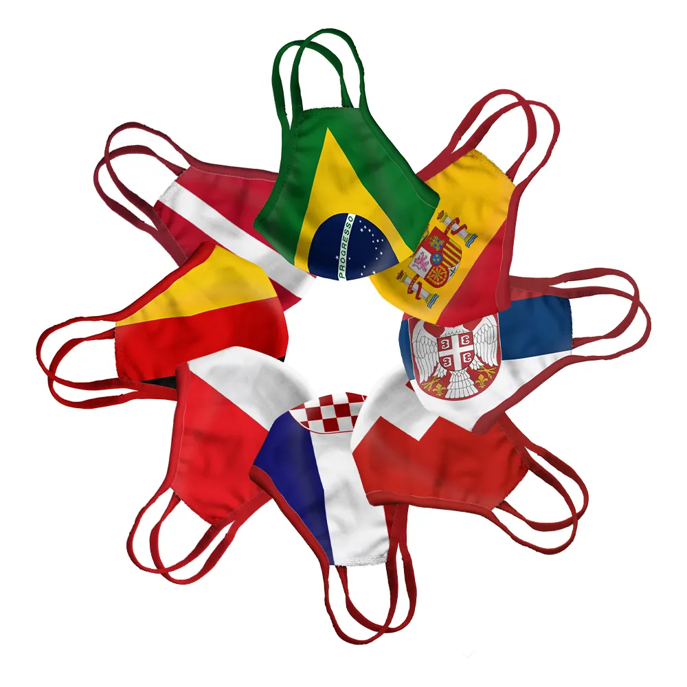 BOLISI-accesorios recién llegados para fútbol, Bandera de todos los países, cubierta facial