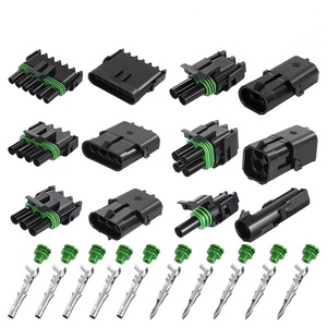 1 2 3 4 6Pin Way Delphi 2,5 GM Automotive Female Male Weather Pack Enchufe eléctrico Conectores de automóvil - Product Image 1