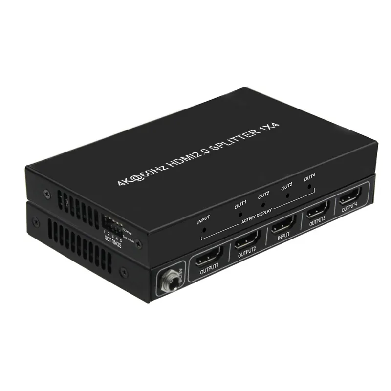 4K @ 60Hz HDMI 2.0 4k hdmi 4 vie splitter hdmi splitter 1x4 SPDIF ottico Audio uscita multipla