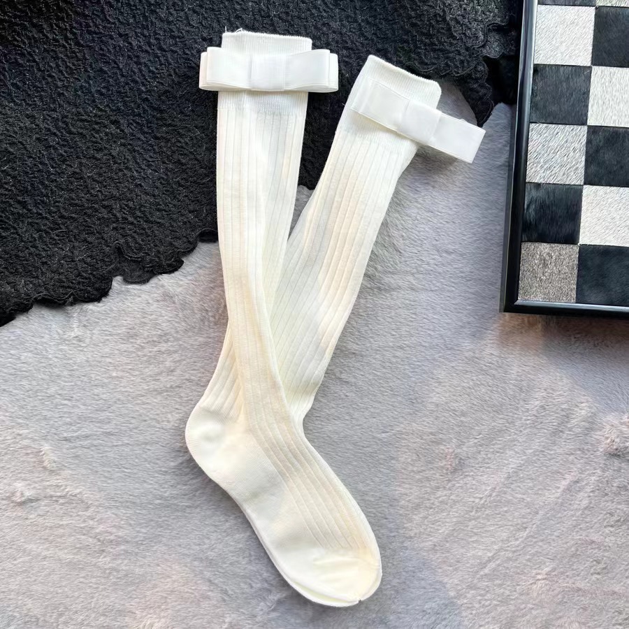 Chaussettes blanc-veau