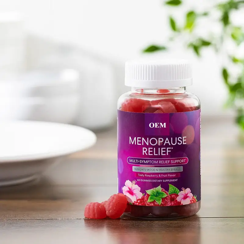 OEM/ODM/OBM Menopause Relief Gummies Relief PMS Gummies Anti Stress Relieve Anxiety For Menopause Hormonal Balance