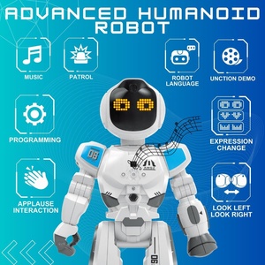 Roboterspielzeug mit Fernbedienung für Kinder, programmierbare intelligente RC-Roboter mit Musik-Demo und LED-Ausdruckfunktion - Product Image 2