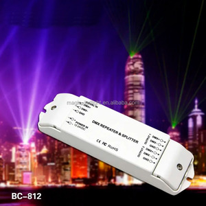 Divisor de repetidor de señal LED Dmx, DC 12V 24V, DMX512/1990, 1 entrada a 2 salidas, extensor para tira de luz de píxeles LED DMX512 - Product Image 6