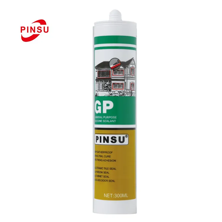 Mastic de couleur de silicone d'alcool neutre imperméable à séchage rapide PINSU-GP Goût propre et protection de l'environnement