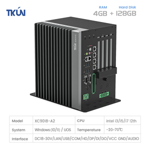 Personalização Slot PCIEx16 XC9018 I7/i5/i3 CPU Fanless Win10/11,Linux, Sistema UOS 4GB RAM + 128GB Computador Industrial