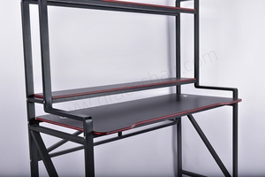Escritorio DE ORDENADOR DE ESTUDIO Simple de gama alta, muebles de oficina populares con portavasos, superficie de Metal y MDF para uso doméstico - Product Image 6