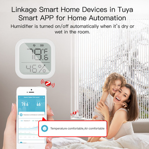 Sensor inteligente ZigBee de temperatura y humedad para interiores, higrómetro, termómetro, Detector, pantalla LCD Digital, vida inteligente, Tuya, Alexa - Product Image 6