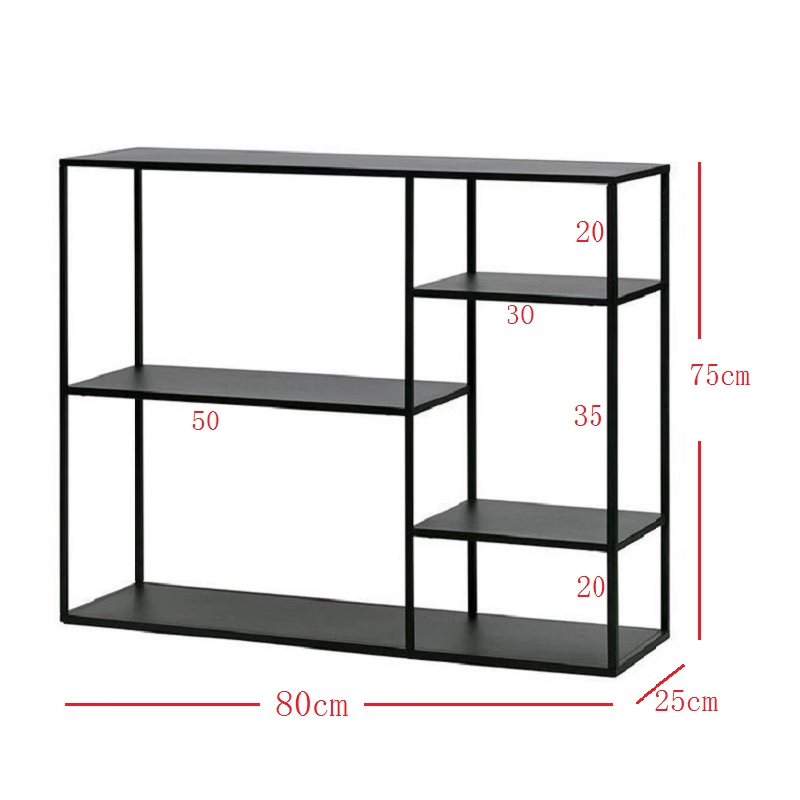 Noir mat: longueur 80 largeur 25 haut 75cm
