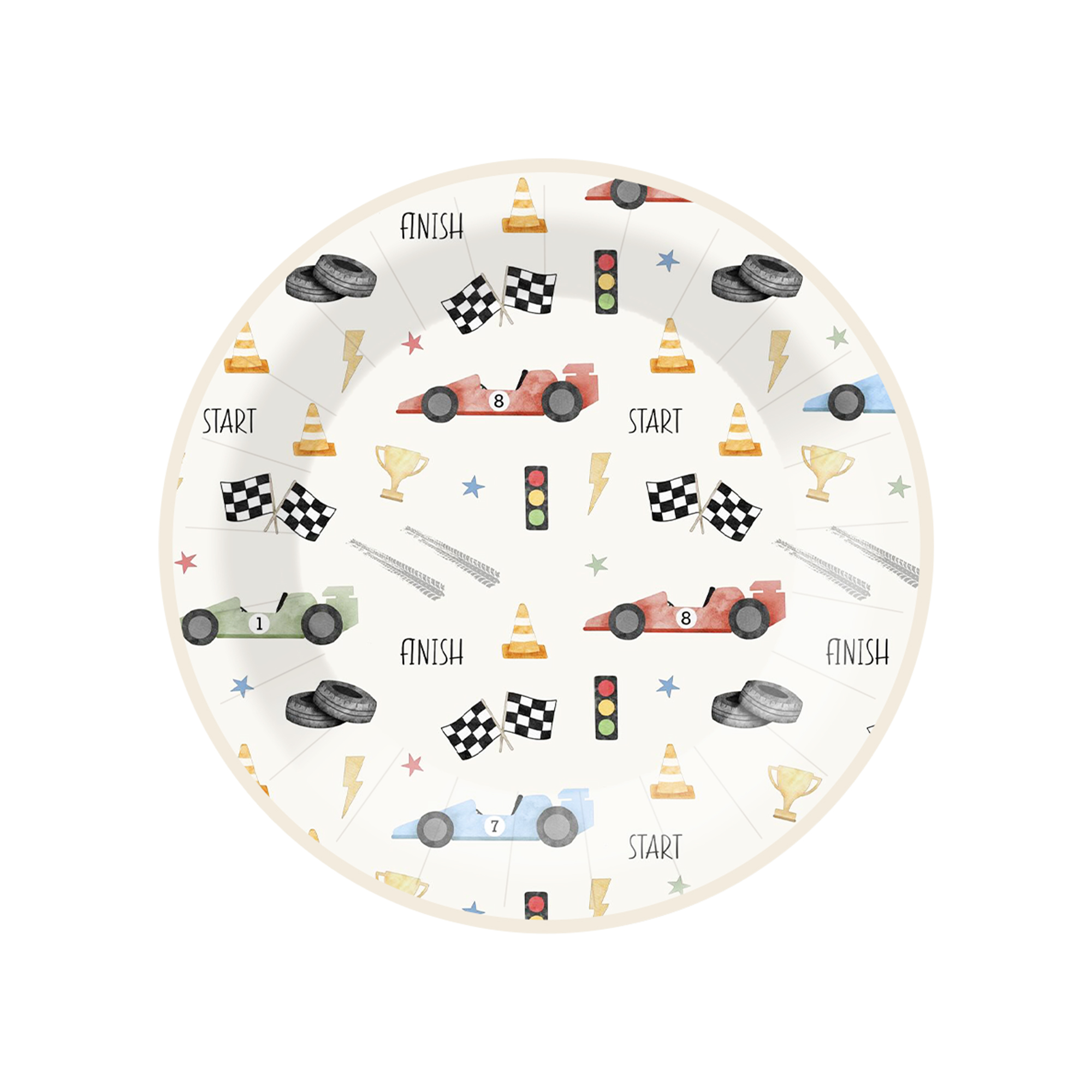 Plato de papel de 9 pulgadas * 8 unidades