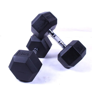 Mukavemet eğitimi için Metal saplı çift veya tek elle sıkıştırılmış altıgen dambıl - Product Image 2