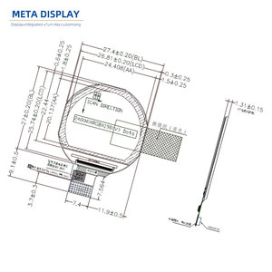 Display LCD da 1 pollice TFT 240x198 MCU cerchio Display LCD - Product Image 1