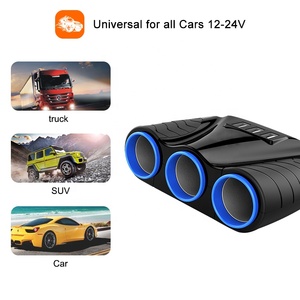 3.1A 12v车载充电器3合1点烟器分离器电源适配器USB车载插座电话垫DVR全球定位系统3 USB 3插座电源 - Product Image 3