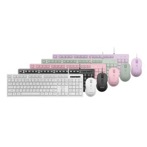 Nuevo combo de ratón de teclado de oficina con cable USB, combo de ratón de teclado clásico de tamaño completo, bueno para clase en casa, - Product Image 2