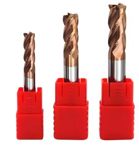 เครื่องกัด CNC เหล็กทังสเตน HSS 55-60องศาเคลือบ4ด้าน6มม./4มม. ปลายตรงมิลล์โลหะ - Product Image 4