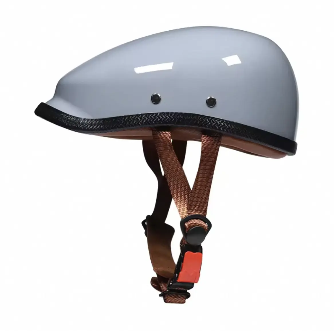 Bonnet de moto Micro Slim de style allemand vintage pour Harley Face Helmet Bike Matte Black Helmets Accessories