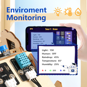 ACEBOTT ESP32 Smart Home Starter Kit casa in legno IoT Wifi APP riconoscimento vocale modulo educativo Kit di automazione per i bambini - Product Image 6