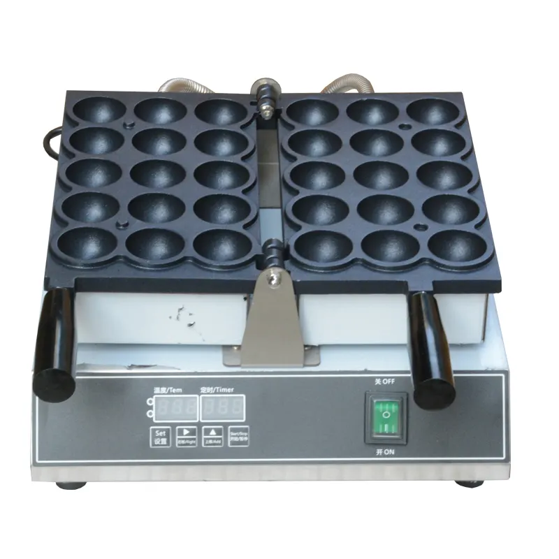 Kontrol tampilan Digital elektrik 110V 220V, pembuat roti wafel bentuk bola anti lengket lapisan keju Tokoyaki