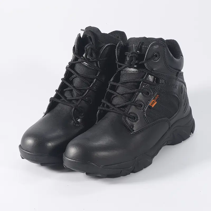 Men Tactical Boots Winter Leather Black Desert Ankle Low top Combat Boots Safety Work Shoes Boots