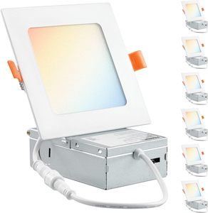 ETL 5CCT yuvarlak kare Panel ışık Ultra ince yüksek parlaklık 9w 12w 4 inç 6 inç gömme tavan ışık kısılabilir Led Panel ışık - Product Image 2