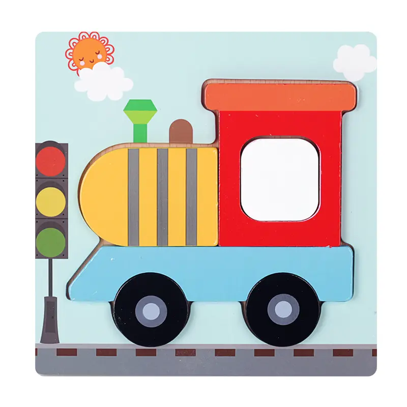 Деревянные головоломки для малышей Детская игра для обучения фигурам животных транспортные средства Развивающие деревянные игрушки для дошкольников