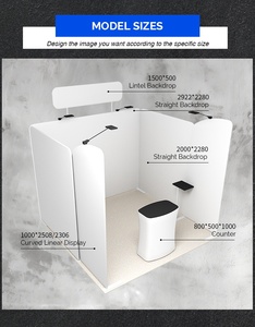 Tùy Chỉnh Xách Tay Modular Có Thể Gập Lại Hiển Thị Gian Hàng Quầy Bàn Trần Biểu Ngữ Hiện Đại Triển Lãm Thương Mại Thiết Bị Tùy Chỉnh Gian Hàng Triển Lãm - Product Image 4