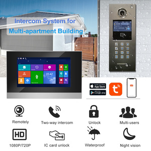 Door <strong>Intercom</strong> <strong>Video</strong> Doorphone for Multiple Apartment 7 Inch Indoor Monitor Network <strong>Intercom</strong> <strong>System</strong>