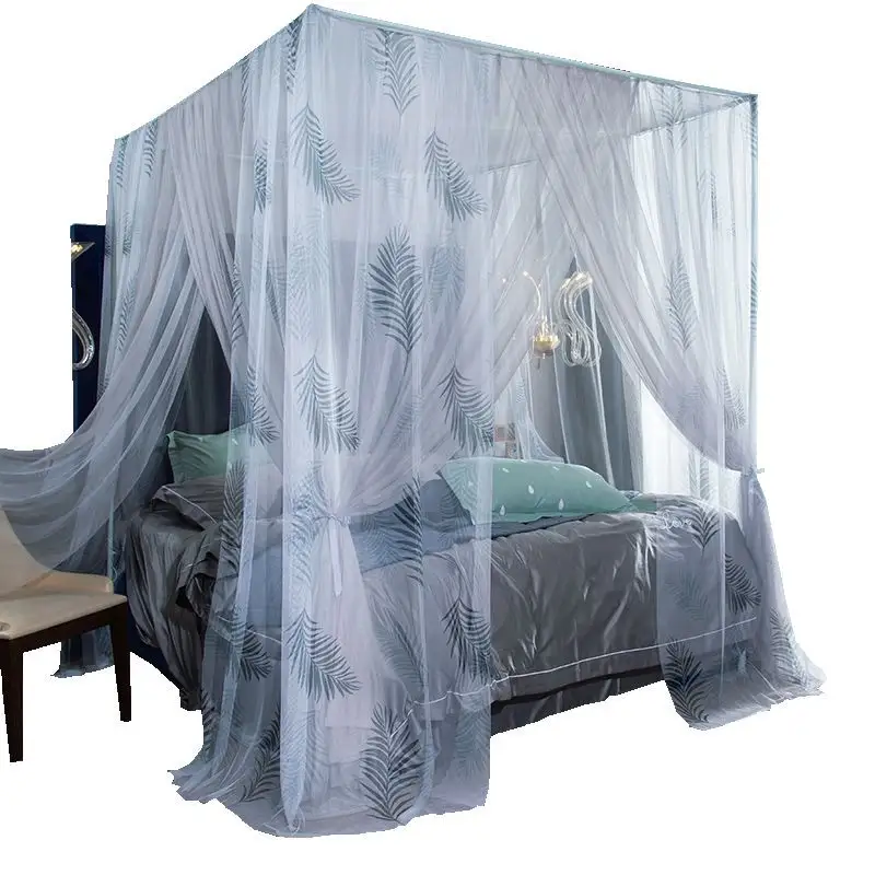 Nórdicos princesa viento hoja de impresión 1,5 de 1,8 2m cama Plaza Mosquito Net