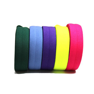 Atacado Personalizado Colorido Nylon Spandex Encadernação Soft 2cm Dobre Elástico para Roupa Interior De Vestuário