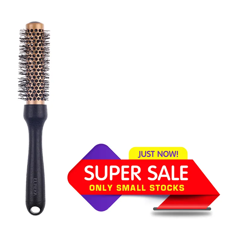 Brosse à cheveux ronde en céramique EUREKA 8615G Curly Nano Professional Thermal Technology Ionic Nylon