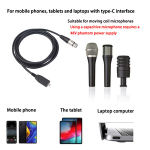 USB C Tipo C Macho a XLR Hembra Micrófono Enlace Estudio Cable de audio - Product Image 2