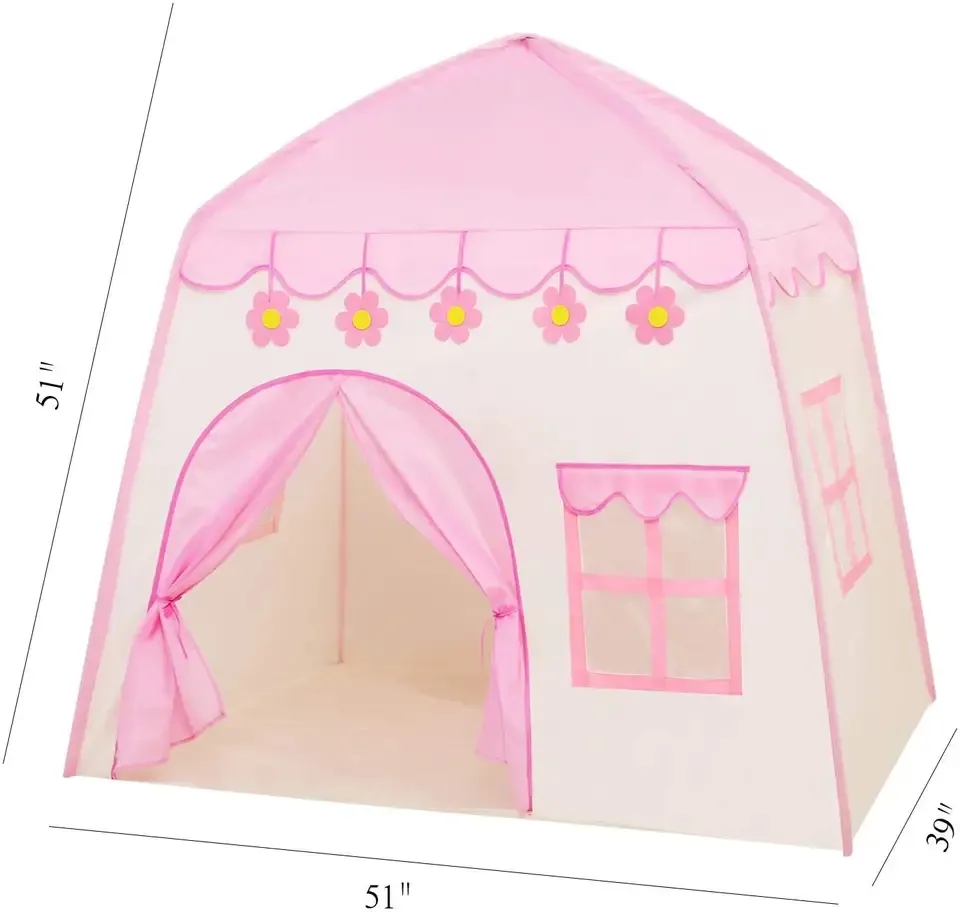 خيمة اللعب بملصق خاص لقلعة الأمير الأميرات خيمة Teepee للأطفال غرفة ألعاب الأطفال الأميرة اللعب العاشر