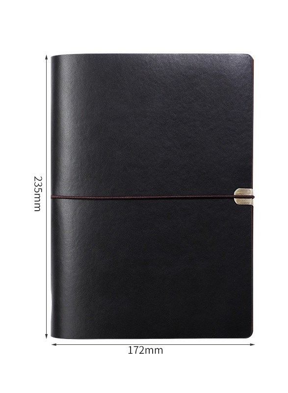 Black retro strap-on book