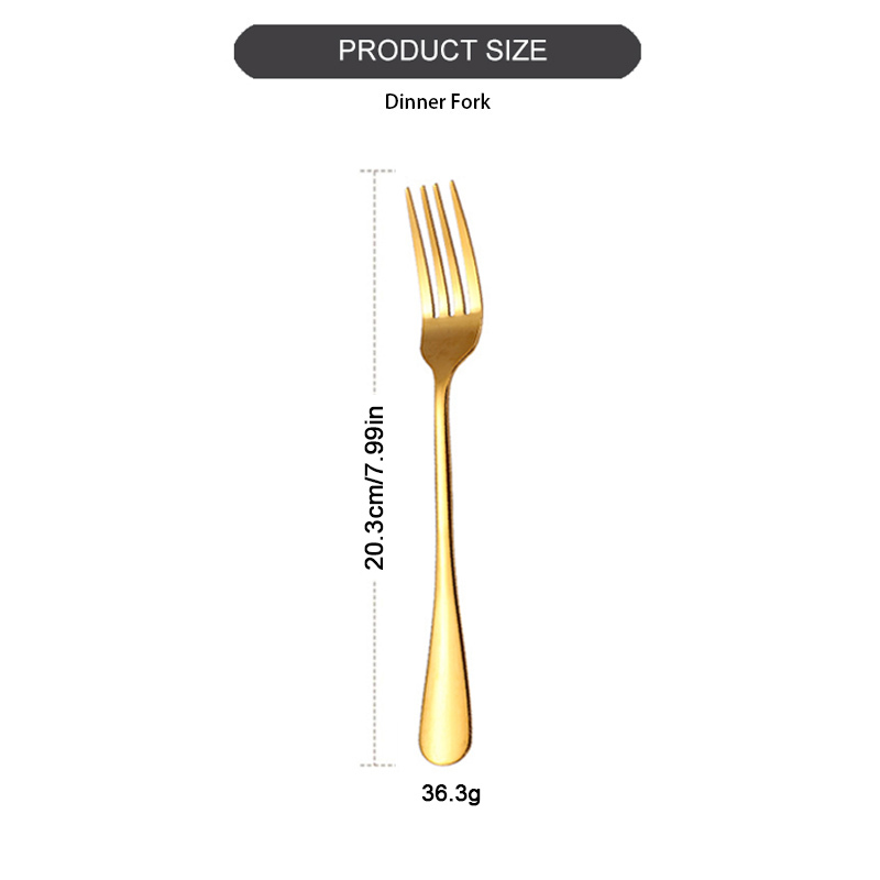 Fourchette de table dorée