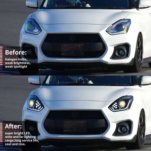 Arkaik değiştirmek için LED far Suzuki Swift 2017 2018 2019 2020 2021 farlar ile DRL sıralı dönüş Swift far