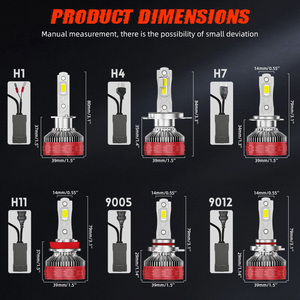 החדש h11 הוביל פקעות ראש 300w 20000lm מכונית כוח גבוהה הוביל פנס h4 h7