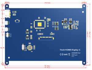 7 Inch 1024*600 IPS Capacitive Touch Panel TFT LCD Module Screen Display for <strong>Raspberry</strong> <strong>Pi</strong> 3 B+/4b USB <strong>Open</strong> <strong>Frame</strong> Display <strong>Monitor</strong>
