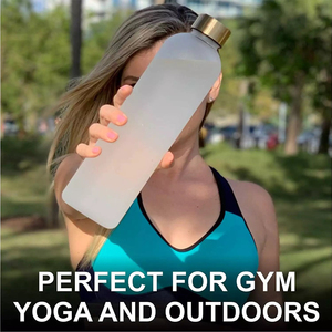 32oz BPA ücretsiz Tritan buzlu plastik spor suyu su şişesi motivasyon zaman makinesi bouteille en plastique döküm jus - Product Image 4