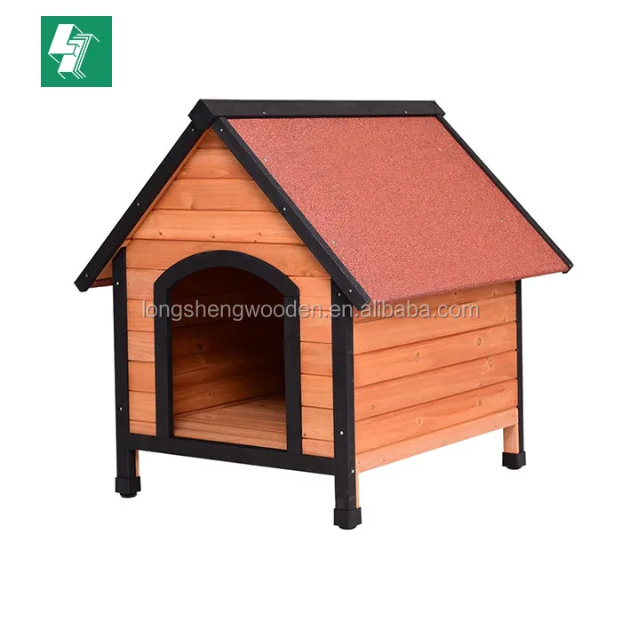 나무 개 집 야외 실내 애완 동물 집 홈 극단적인 날씨 방지 나무 로그 오두막 개 집