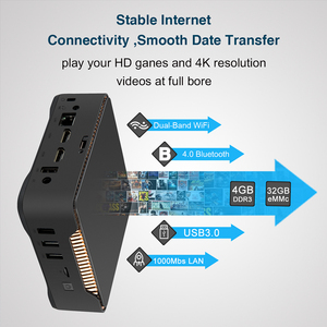 AK3V 1000M LAN 5G WiFi Transferencia de fecha suave Apollo Lake W 10 Ubuntu mini pc computadora de escritorio para juegos - Product Image 2