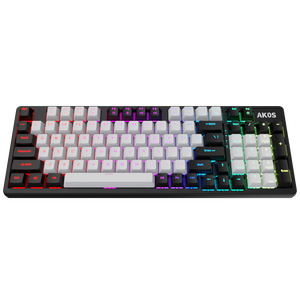 คีย์บอร์ดกลสวิตซ์3โหมด96ปุ่มสีแดงพร้อมปุ่ม RGB backlit PBT keycaps คีย์บอร์ดเกม RGB แบบมีสายสำหรับนักเล่นเกม - Product Image 2