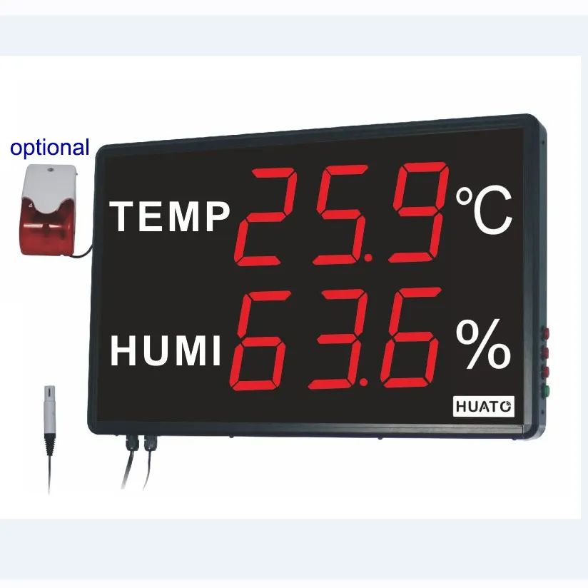 Calendario da parete digitale umidità della temperatura grande indicatore led