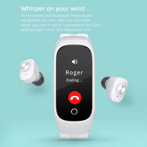 N8 หูฟังสมาร์ทวอทช์พร้อมหูฟัง 2 In 1 Smartwatch หูฟังไร้สายพร้อมเครื่องวัดอัตราการเต้นของหัวใจหูฟัง Tws ภายในนาฬิกาสมาร์ท