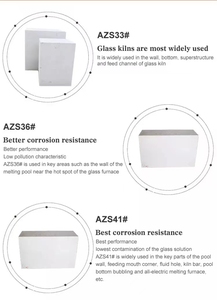 เตาหลอมอิฐเซอร์โคเนียเซอร์โคเนียหลอมด้วยอิฐทนไฟ azs - Product Image 2