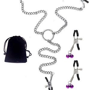 Customizable Clitoral Clamp <strong>Clip</strong> with Three-Head Chain Ring BDSM <strong>Sex</strong> Toy for One's Fun - Product Image 3