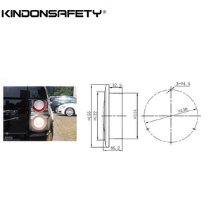Emark Approved 122mm <strong>4.8</strong> Inch Round <strong>LED</strong> Truck Reversing Light 21 <strong>LEDs</strong> With Chromed Ring A122B-Re - Product Image 3