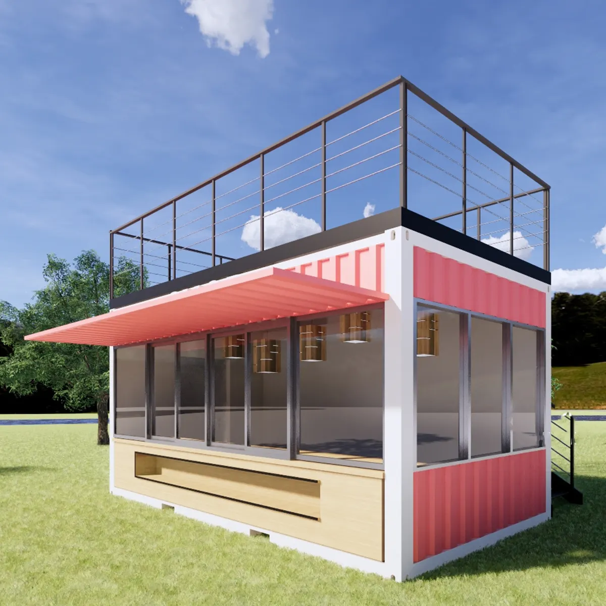 Casa contenedor de vivienda móvil de Colombia, casa prefabricada en venta en Alemania